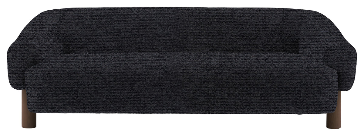 Gallery Direct Heston 3 Seater Sofa in Mikah Cosmos Ebony Leg upholstery, product view