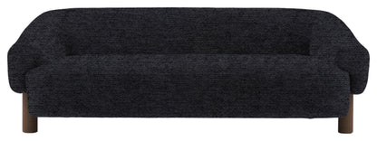 Gallery Direct Heston 3 Seater Sofa in Mikah Cosmos Ebony Leg upholstery, product view