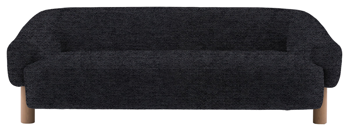 Gallery Direct Heston 3 Seater Sofa in Mikah Cosmos Grey Leg upholstery, product view