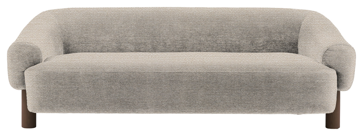 Gallery Direct Heston 3 Seater Sofa in Mikah Vanilla Ebony Leg upholstery, product view