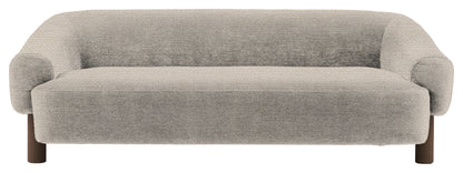 Gallery Direct Heston 3 Seater Sofa in Mikah Vanilla Ebony Leg upholstery, product view