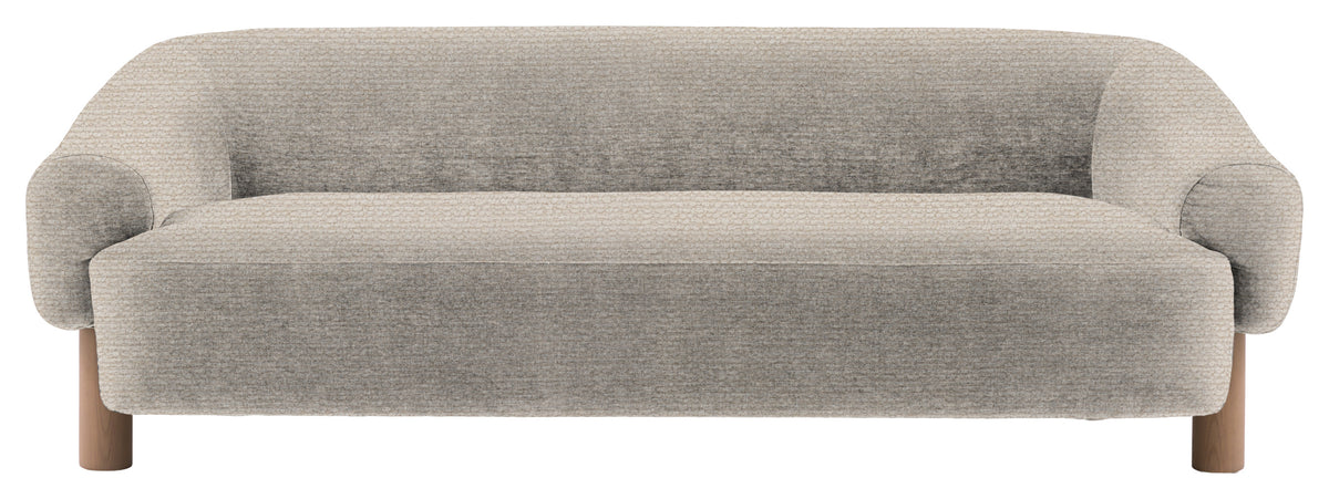 Gallery Direct Heston 3 Seater Sofa in Mikah Vanilla Grey Leg upholstery, product view
