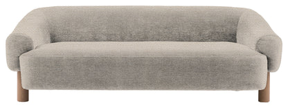 Gallery Direct Heston 3 Seater Sofa in Mikah Vanilla Grey Leg upholstery, product view