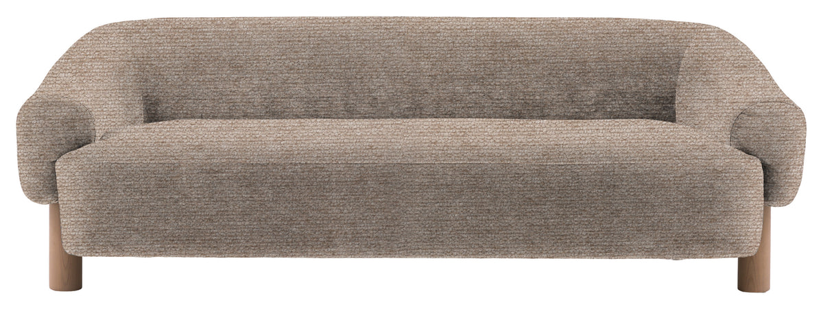 Gallery Direct Heston 3 Seater Sofa in Mikah Wicker Grey Leg upholstery, product view