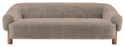 Gallery Direct Heston 3 Seater Sofa in Mikah Wicker Grey Leg upholstery, product view