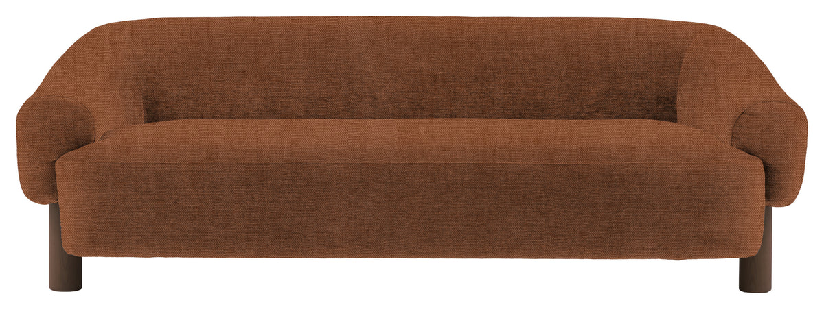 Gallery Direct Heston 3 Seater Sofa in Verona Apricot Ebony Leg upholstery, product view