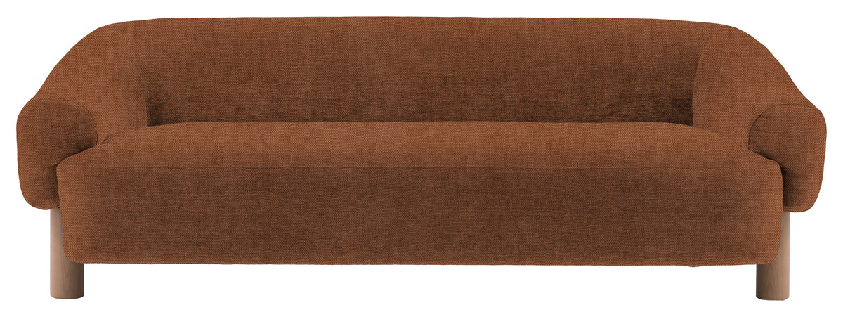 Gallery Direct Heston 3 Seater Sofa in Verona Apricot Grey Leg upholstery, product view