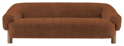 Gallery Direct Heston 3 Seater Sofa in Verona Apricot Grey Leg upholstery, product view