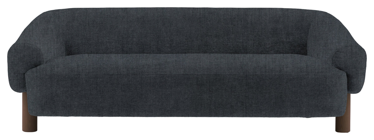 Gallery Direct Heston 3 Seater Sofa in Verona Azure Ebony Leg upholstery, product view