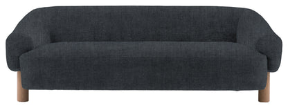 Gallery Direct Heston 3 Seater Sofa in Verona Azure Grey Leg upholstery, product view