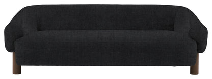 Gallery Direct Heston 3 Seater Sofa in Verona Carbon Ebony Leg upholstery, product view