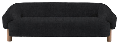 Gallery Direct Heston 3 Seater Sofa in Verona Carbon Grey Leg upholstery, product view