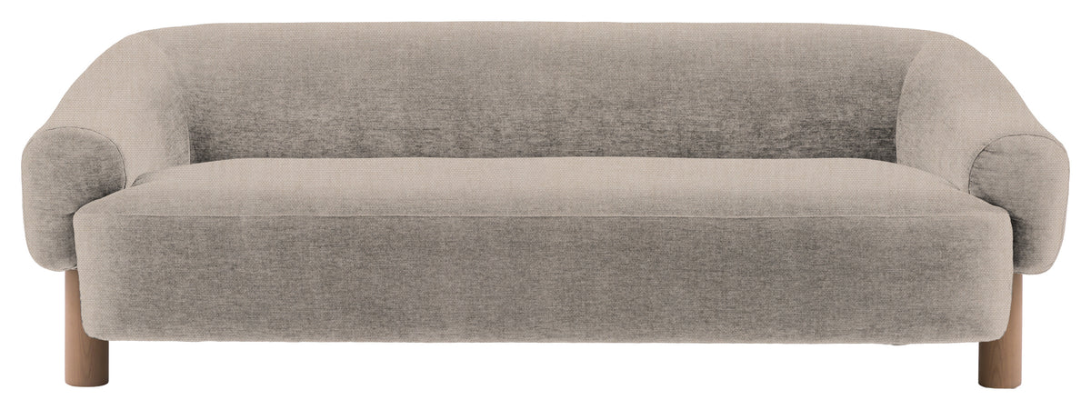 Gallery Direct Heston 3 Seater Sofa in Verona Ghost Grey Leg upholstery, product view