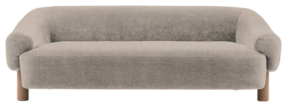 Gallery Direct Heston 3 Seater Sofa in Verona Ghost Grey Leg upholstery, product view