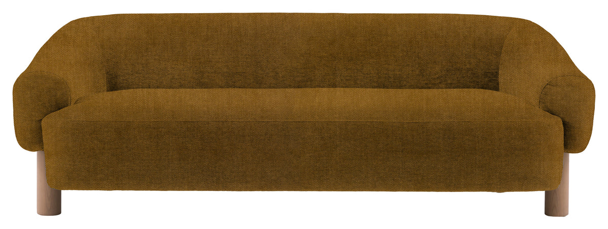 Gallery Direct Heston 3 Seater Sofa in Verona Golden Grey Leg upholstery, product view