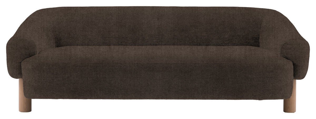 Gallery Direct Heston 3 Seater Sofa in Verona Moody Grey Leg upholstery, product view