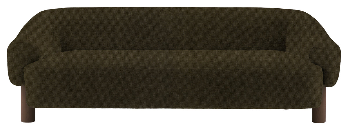 Gallery Direct Heston 3 Seater Sofa in Verona Seaweed Ebony Leg upholstery, product view