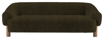 Gallery Direct Heston 3 Seater Sofa in Verona Seaweed Grey Leg upholstery, product view