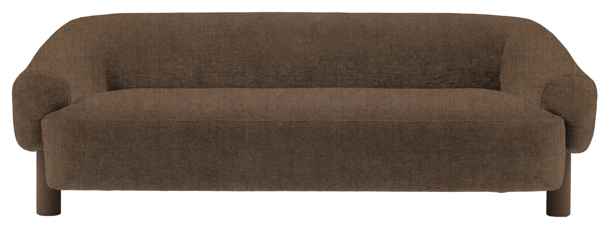 Gallery Direct Heston 3 Seater Sofa in Verona Sepia Ebony Leg upholstery, product view