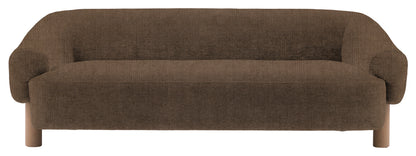 Gallery Direct Heston 3 Seater Sofa in Verona Sepia Grey Leg upholstery, product view