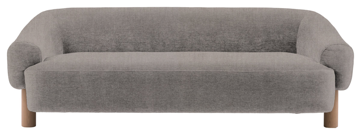 Gallery Direct Heston 3 Seater Sofa in Verona Showers Grey Leg upholstery, product view