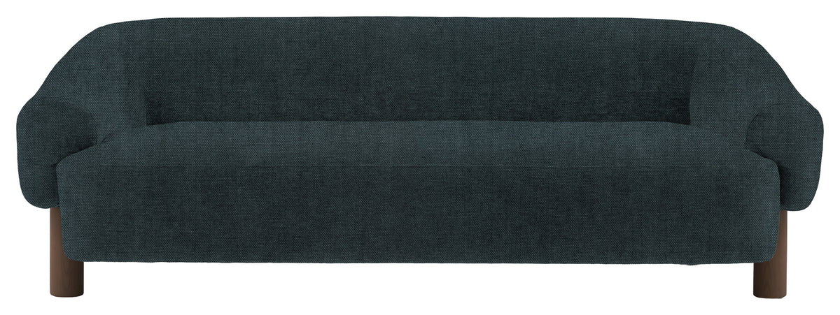 Gallery Direct Heston 3 Seater Sofa in Verona Topaz Ebony Leg upholstery, product view