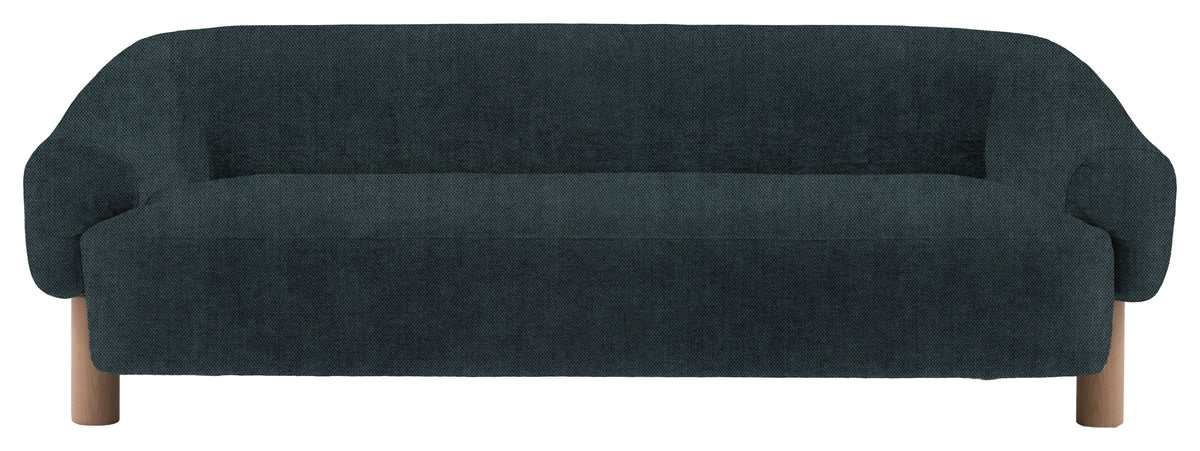 Gallery Direct Heston 3 Seater Sofa in Verona Topaz Grey Leg upholstery, product view