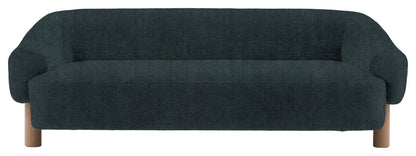 Gallery Direct Heston 3 Seater Sofa in Verona Topaz Grey Leg upholstery, product view