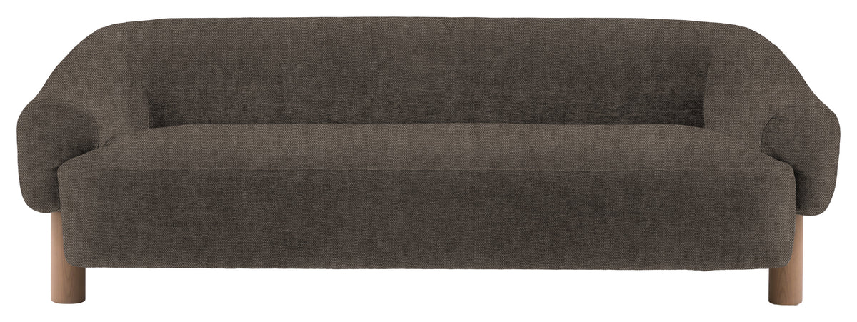 Gallery Direct Heston 3 Seater Sofa in Verona Twilight Grey Leg upholstery, product view
