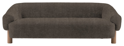 Gallery Direct Heston 3 Seater Sofa in Verona Twilight Grey Leg upholstery, product view