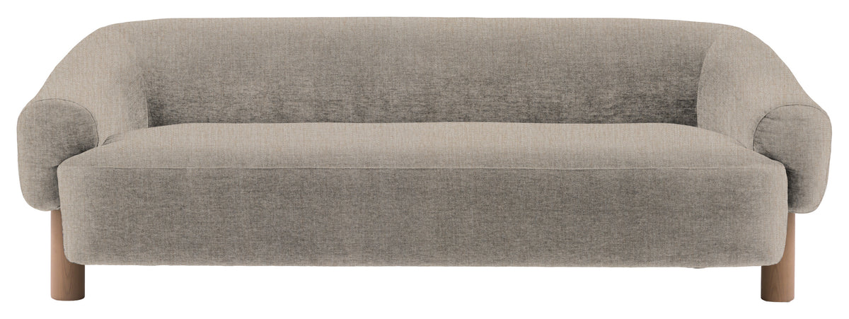 Gallery Direct Heston 3 Seater Sofa in Willow Dusty Grey Leg upholstery, product view