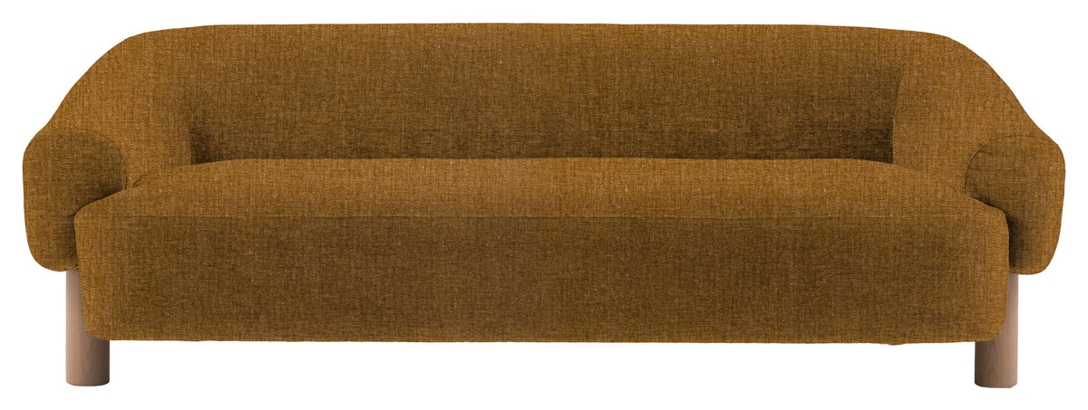 Gallery Direct Heston 3 Seater Sofa in Willow Harvest Grey Leg upholstery, product view