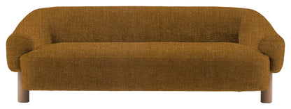 Gallery Direct Heston 3 Seater Sofa in Willow Harvest Grey Leg upholstery, product view