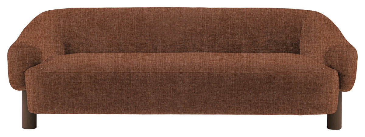 Gallery Direct Heston 3 Seater Sofa in Willow Henna Ebony Leg upholstery, product view