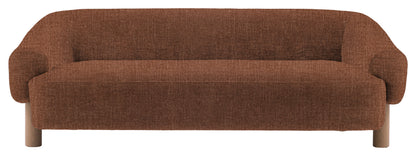 Gallery Direct Heston 3 Seater Sofa in Willow Henna Grey Leg upholstery, product view