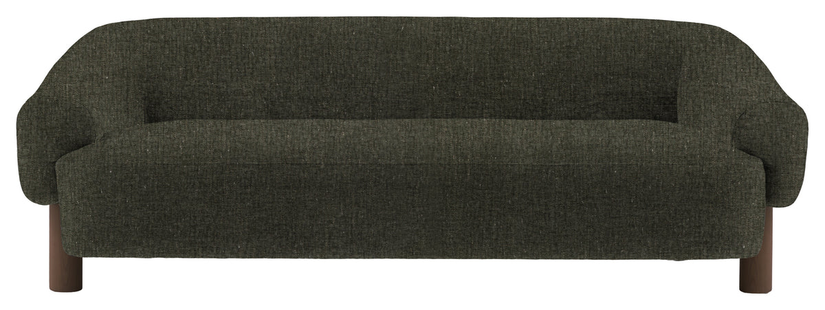Gallery Direct Heston 3 Seater Sofa in Willow Hunter Ebony Leg upholstery, product view