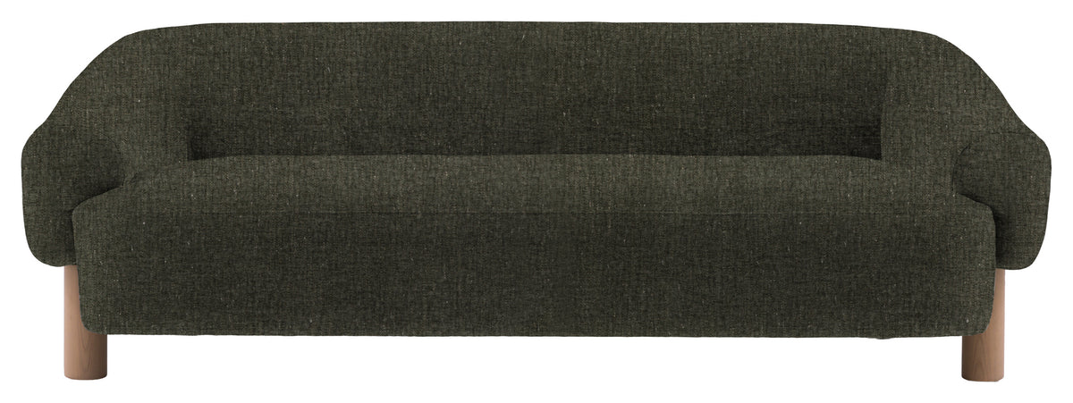 Gallery Direct Heston 3 Seater Sofa in Willow Hunter Grey Leg upholstery, product view