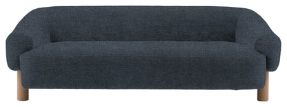 Gallery Direct Heston 3 Seater Sofa in Willow Waves Grey Leg upholstery, product view