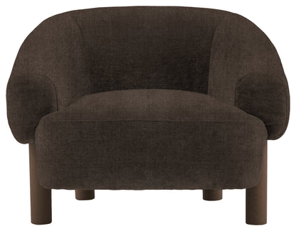 Gallery Direct Heston Armchair in Verona Moody Ebony Leg upholstery, product view