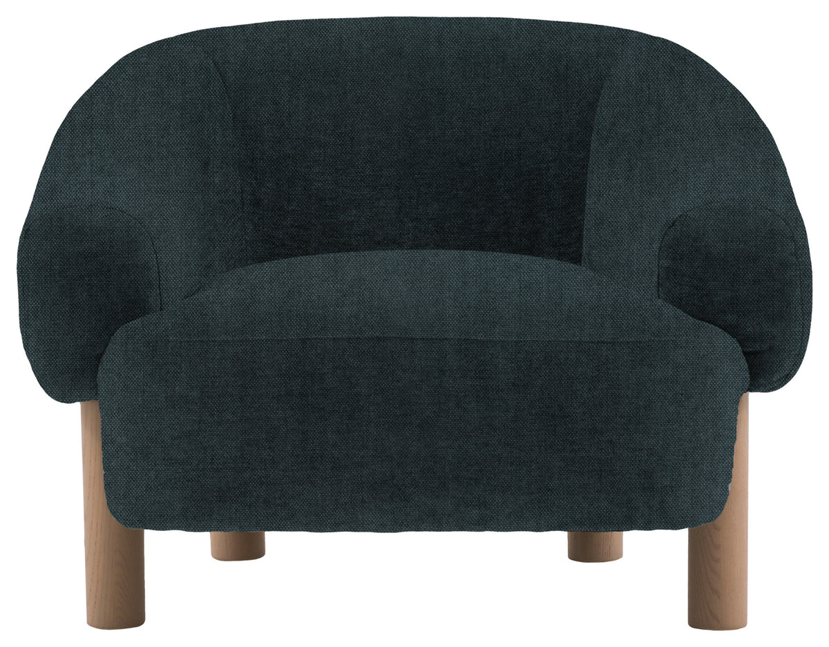 Gallery Direct Heston Armchair in Verona Topaz Grey Leg upholstery, product view