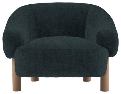 Gallery Direct Heston Armchair in Verona Topaz Grey Leg upholstery, product view
