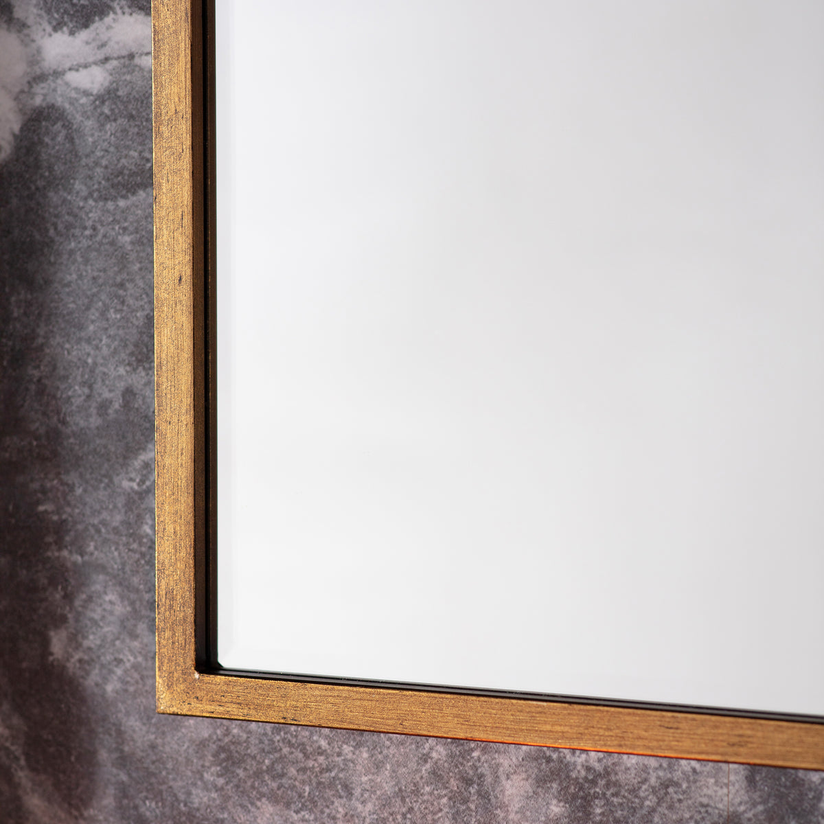 Gallery Direct Higgins Arch Mirror Antique Gold, close-up of the mirror and frame details