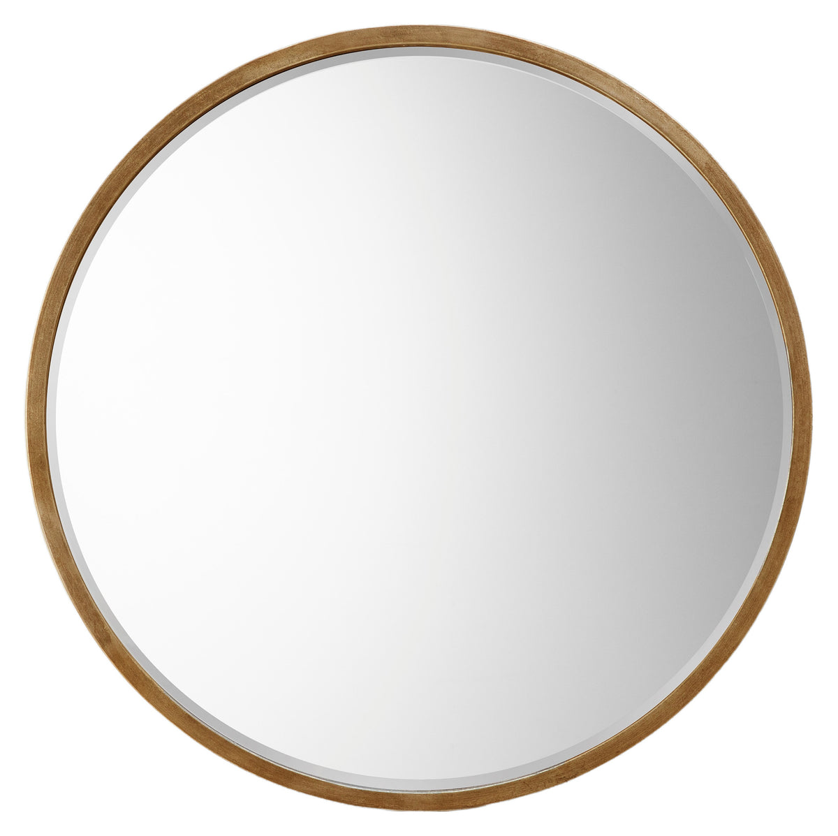 Gallery Direct Higgins Round Mirror Antique Gold, complete product view