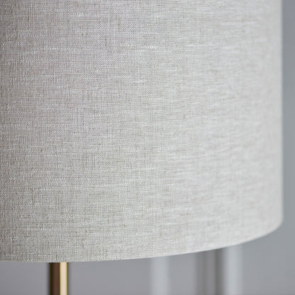 Gallery Direct Highclere Floor Lamp Vintage Brass, close-up of the finish and design