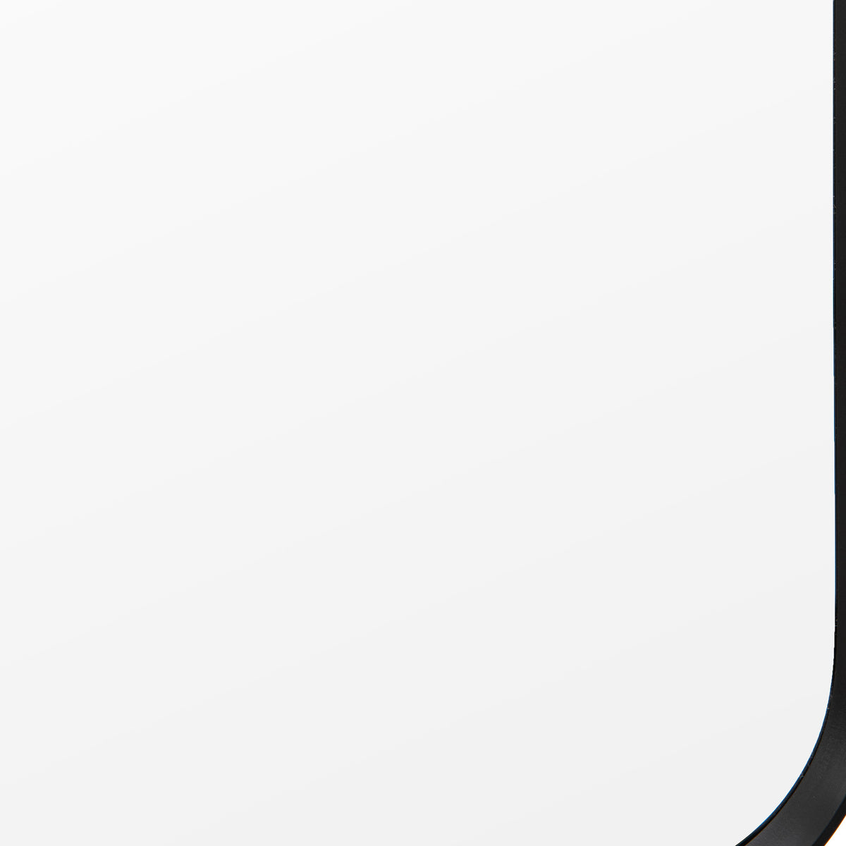 Gallery Direct Holworth Arch Mirror Black, close-up of the mirror and frame details