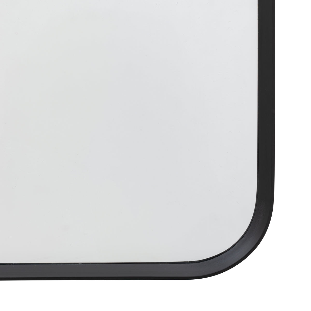 Gallery Direct Holworth Arch Mirror Black, close-up of the mirror and frame details