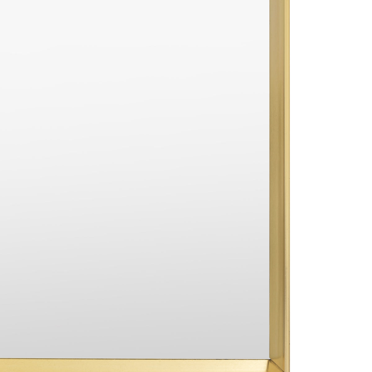 Gallery Direct Holworth Overmantle Mirror Gold, close-up of the mirror and frame details