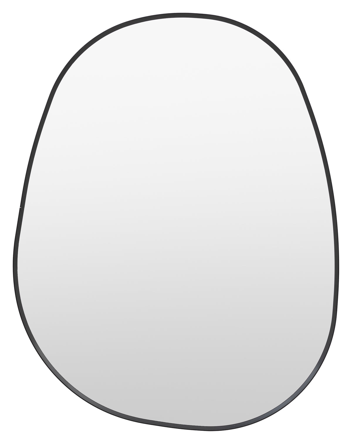 Gallery Direct Holworth Pebble Mirror Black, complete product view