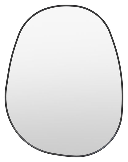 Gallery Direct Holworth Pebble Mirror Black, complete product view
