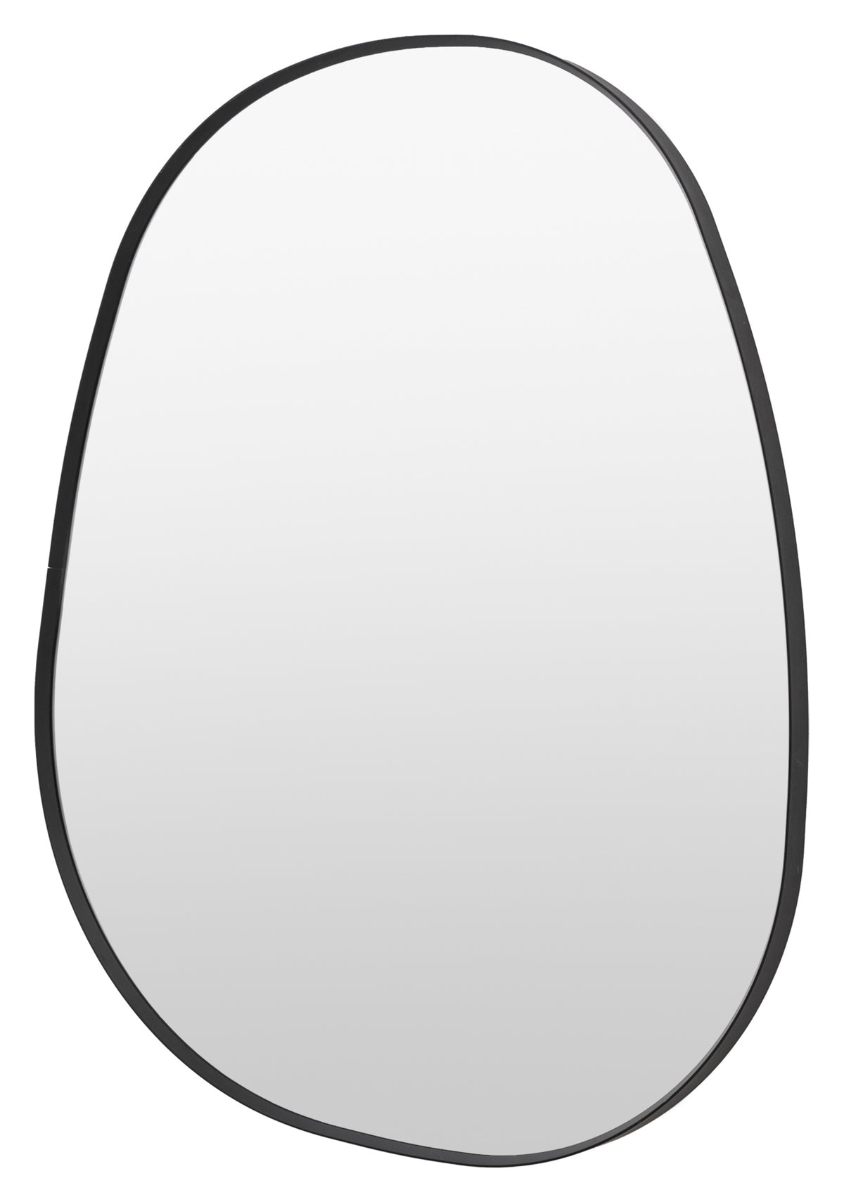 Gallery Direct Holworth Pebble Mirror Black, complete product view